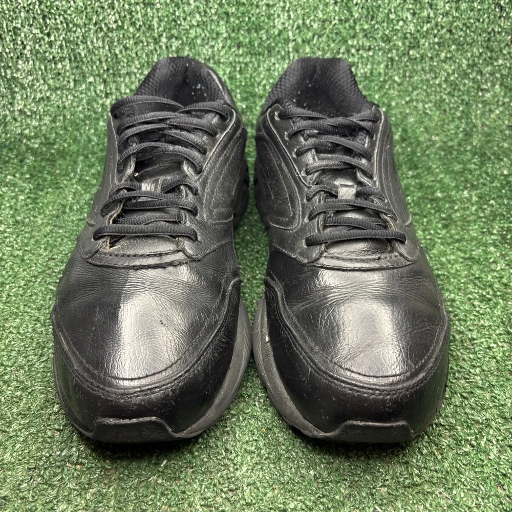 Brooks Addiction Walker Leather Walking Shoes Black Mens Size 10.5 4E Extra Wide